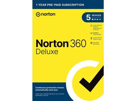 argos antivirus|NORTON 360 Deluxe 5 Device, 1 year auto.